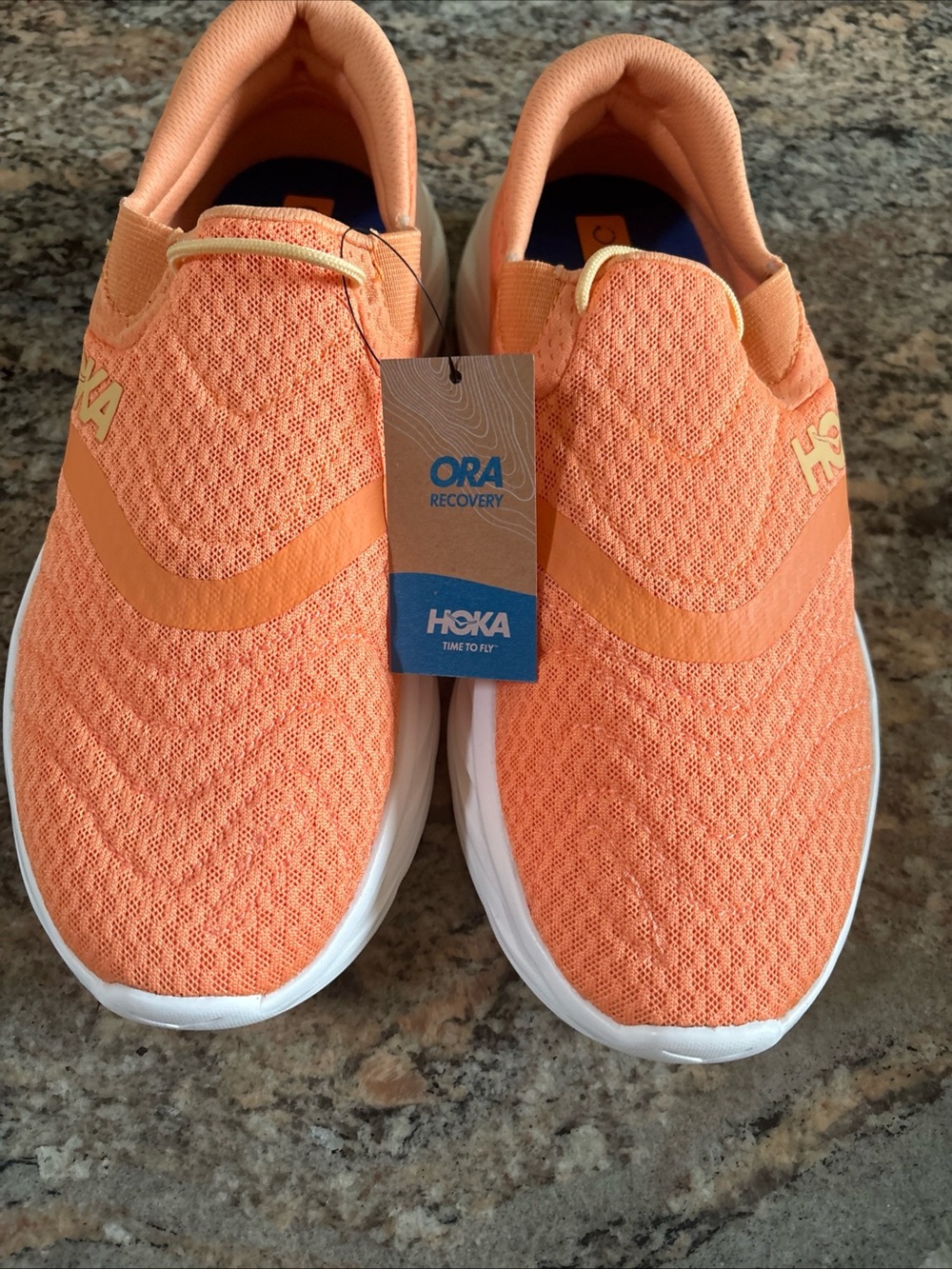Hoka Orange Slip-On Ora Recovery Women's Athletic Shoes